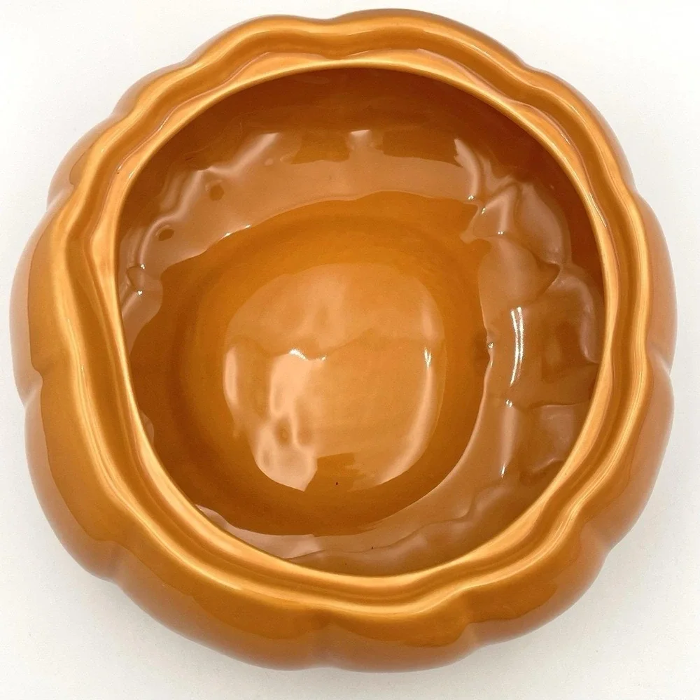 Barbara Eigen Harry & David‎ Pumpkin Covered Tureen Bowl Portugal Ceramic 9